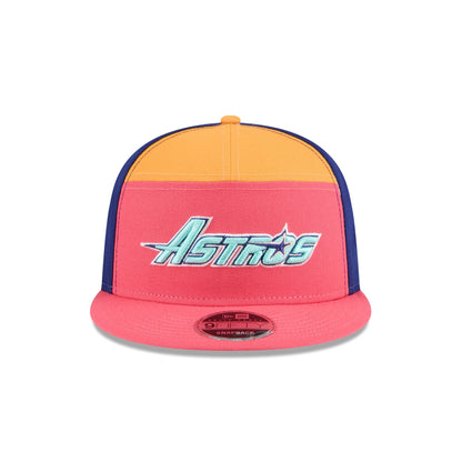 Houston Astros Coral Split Panel 9FIFTY Snapback Hat