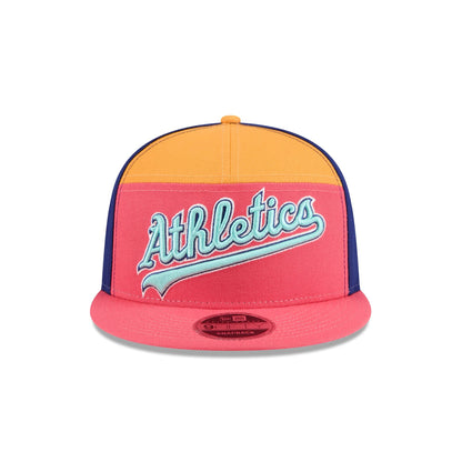 Athletics Coral Split Panel 9FIFTY Snapback Hat