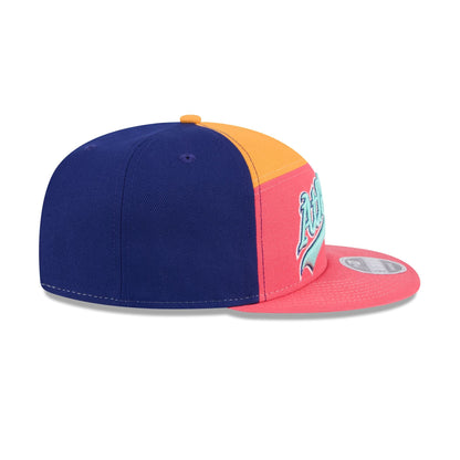 Athletics Coral Split Panel 9FIFTY Snapback Hat