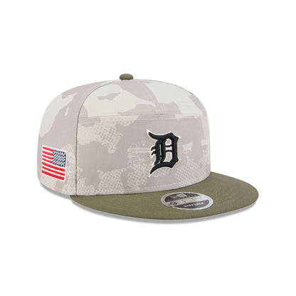 Detroit Tigers Armed Forces Day 2025 Split Panel 9FIFTY Snapback Hat