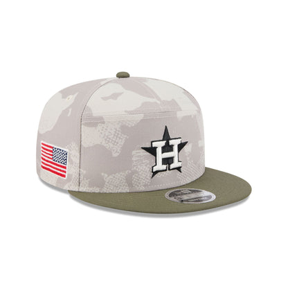 Houston Astros Armed Forces Day 2025 Split Panel 9FIFTY Snapback Hat