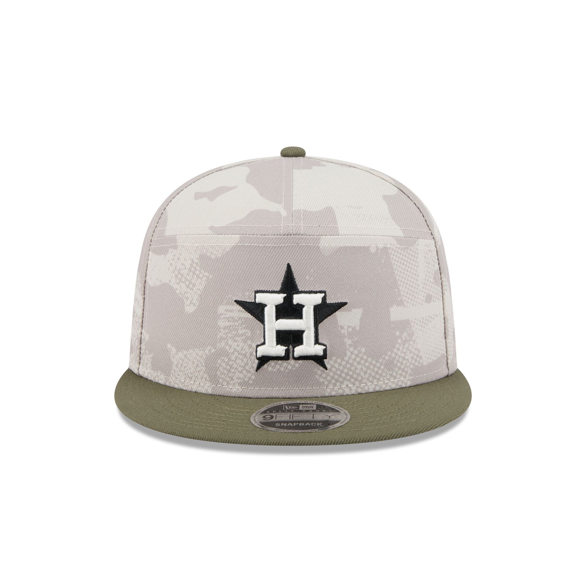 Houston Astros Armed Forces Day 2025 Split Panel 9FIFTY Snapback Hat
