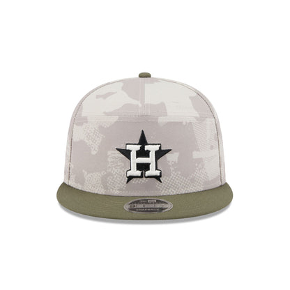 Houston Astros Armed Forces Day 2025 Split Panel 9FIFTY Snapback Hat