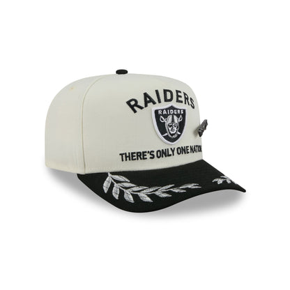 Las Vegas Raiders 2025 Draft Chrome White 59FIFTY A-Frame Fitted Hat
