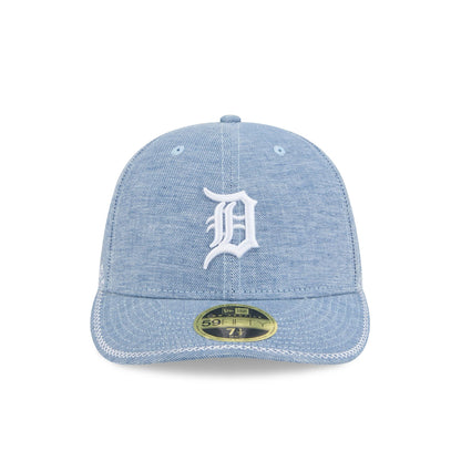 Detroit Tigers Hand Stitched Chambray Low Profile 59FIFTY Fitted Hat