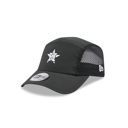 Houston Astros Black Poly Runner Adjustable Hat