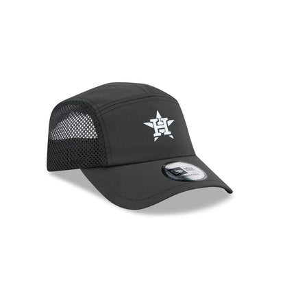 Houston Astros Black Poly Runner Adjustable Hat