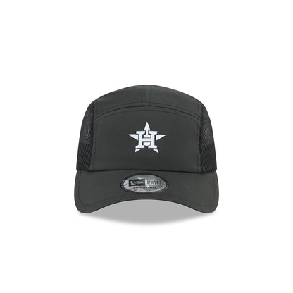 Houston Astros Black Poly Runner Adjustable Hat
