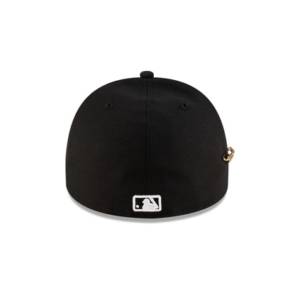 Athletics Black Script Safety Pin 59FIFTY A-Frame Fitted Hat