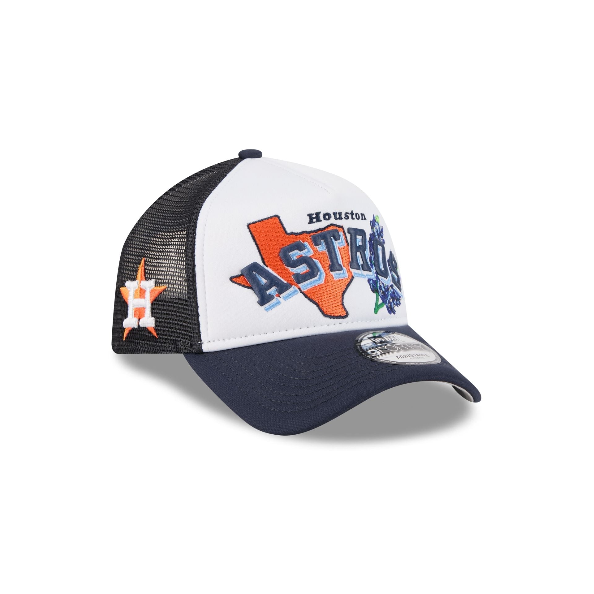 Houston Astros State Flower 9FORTY A-Frame Trucker Hat
