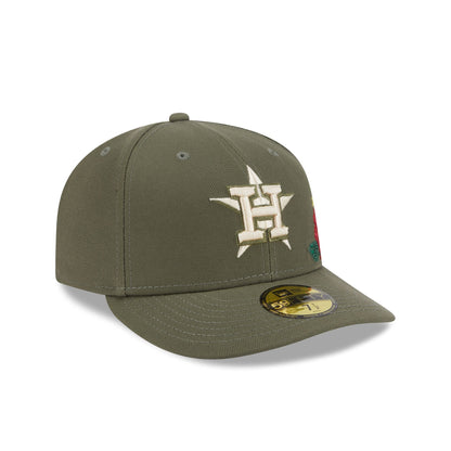 Houston Astros Tonal Florals Olive 59FIFTY Fitted Hat