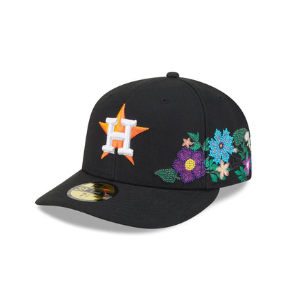 Houston Astros Tonal Florals Black 59FIFTY Fitted Hat