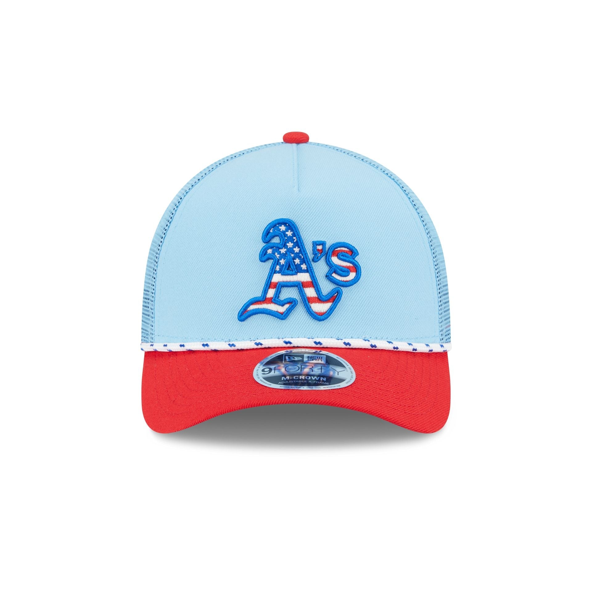 Athletics Independence Day 2025 9FORTY M-Crown A-Frame Trucker Hat