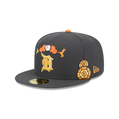 Detroit Tigers Day of the Dead Graphite 59FIFTY Fitted Hat