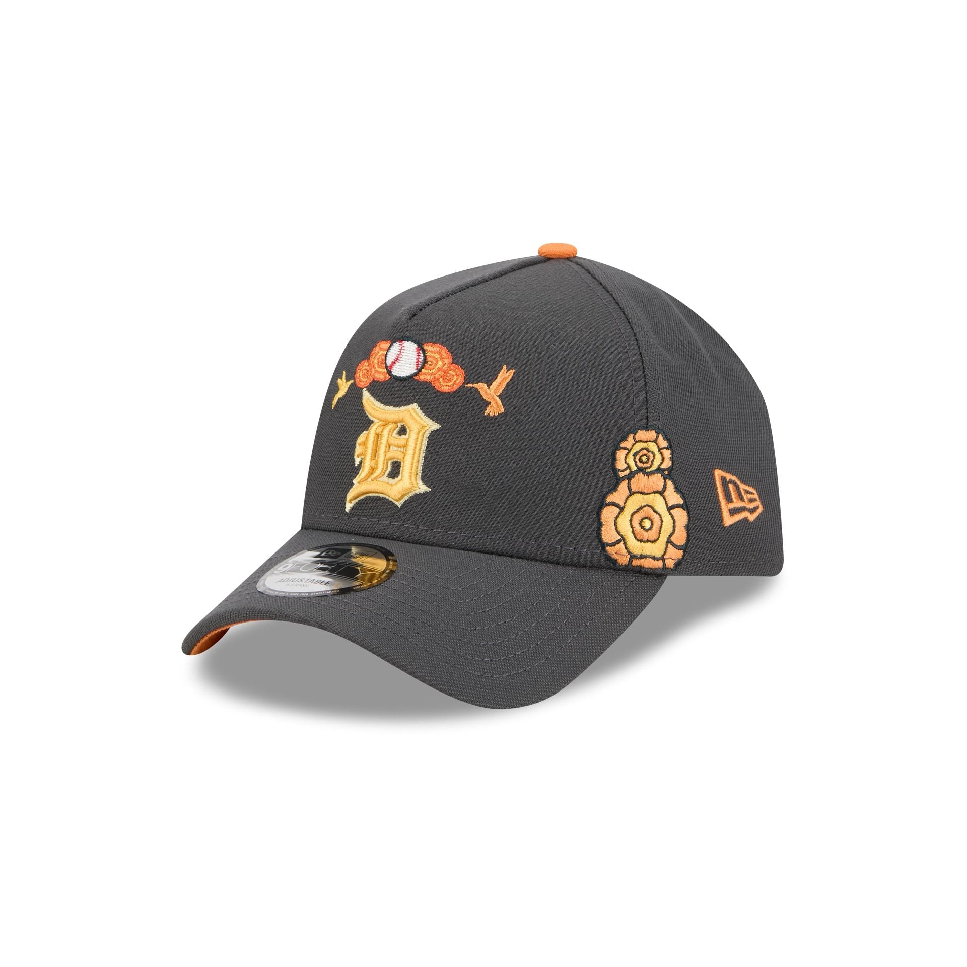 Detroit Tigers Day of the Dead Graphite 9FORTY A-Frame Snapback Hat