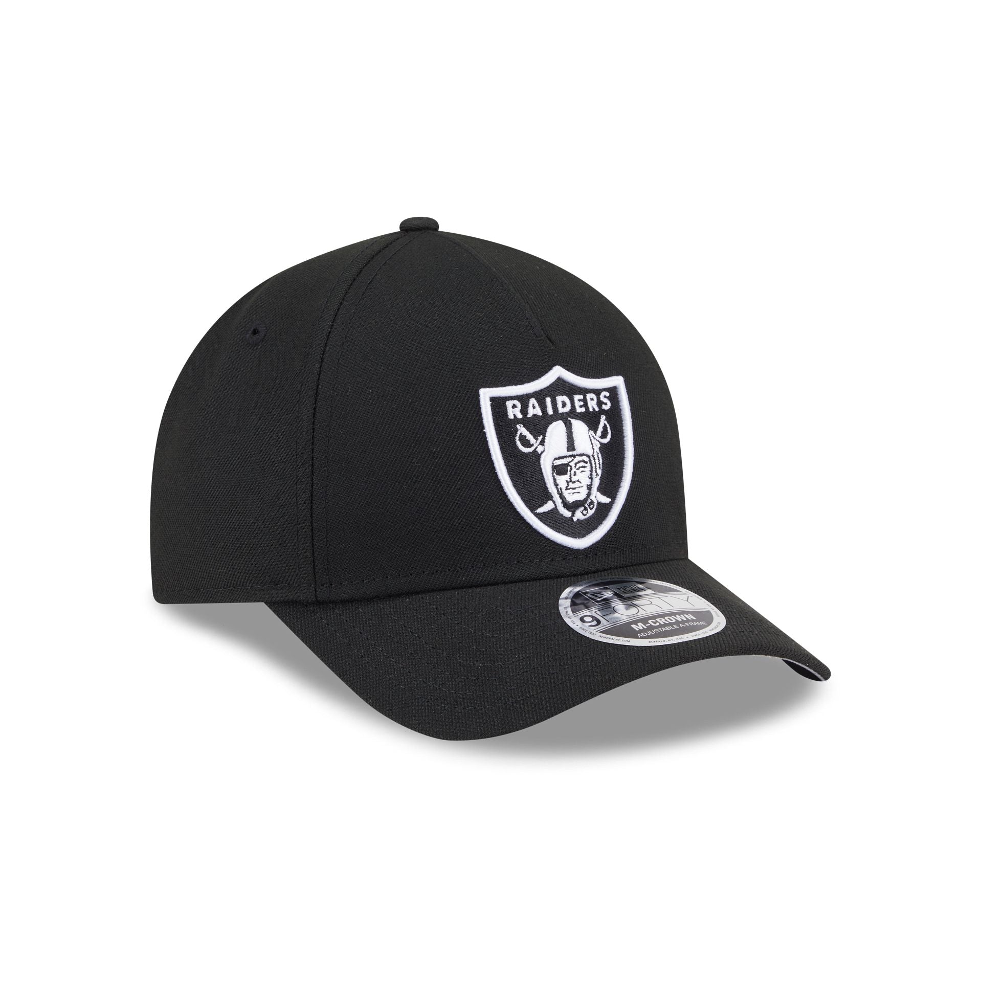 Las Vegas Raiders Black & White 9FORTY M-Crown A-Frame Snapback Hat