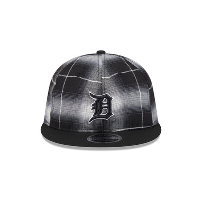 Detroit Tigers Black and White Plaid Retro Crown 9FIFTY Snapback Hat