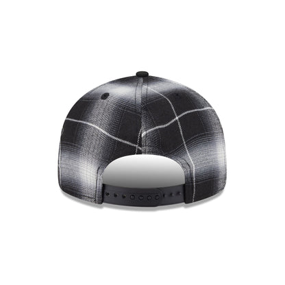 Houston Astros Black and White Plaid Retro Crown 9FIFTY Snapback Hat