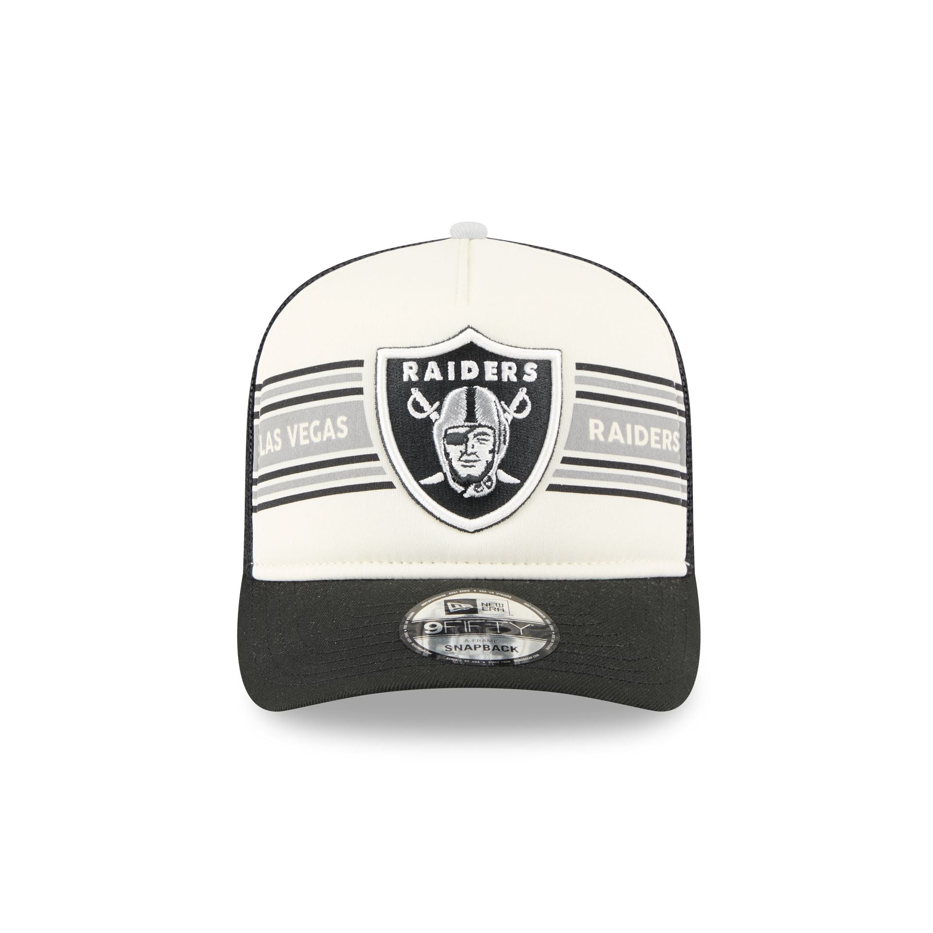 Las Vegas Raiders Banner 9FIFTY A-Frame Trucker Hat