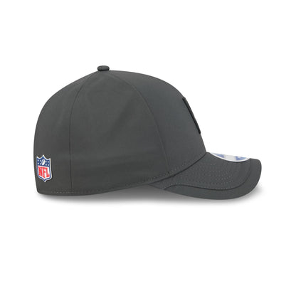 Las Vegas Raiders 2025 Sideline Cold Weather Steel Clouds 9FORTY M-Crown Snapback Hat