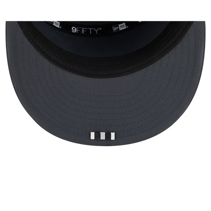 Las Vegas Raiders 2025 Sideline Cold Weather Steel Clouds Split Panel 9FIFTY Snapback Hat