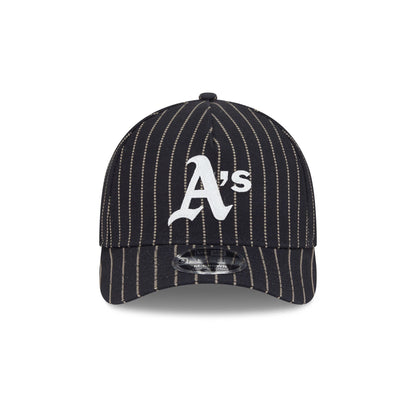 Athletics Dotted Pinstripe 9FORTY M-Crown A-Frame Adjustable Hat
