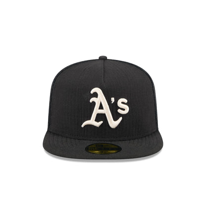 Athletics Black Mesh 59FIFTY A-Frame Fitted Hat