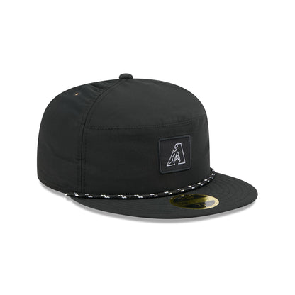 Arizona Diamondbacks Black Poly Rope Split Panel 59FIFTY Fitted Hat