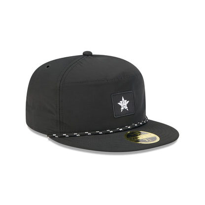 Houston Astros Black Poly Rope Split Panel 59FIFTY Fitted Hat
