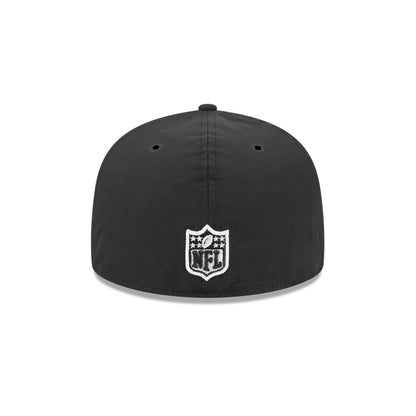 Las Vegas Raiders Black Poly Rope Split Panel 59FIFTY Fitted Hat