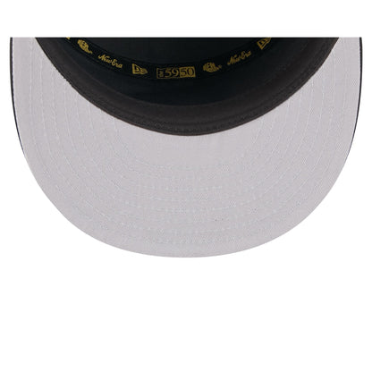 Las Vegas Raiders Black Poly Rope Split Panel 59FIFTY Fitted Hat