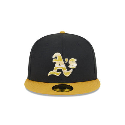Athletics Metallic Gold Logo 59FIFTY Fitted Hat