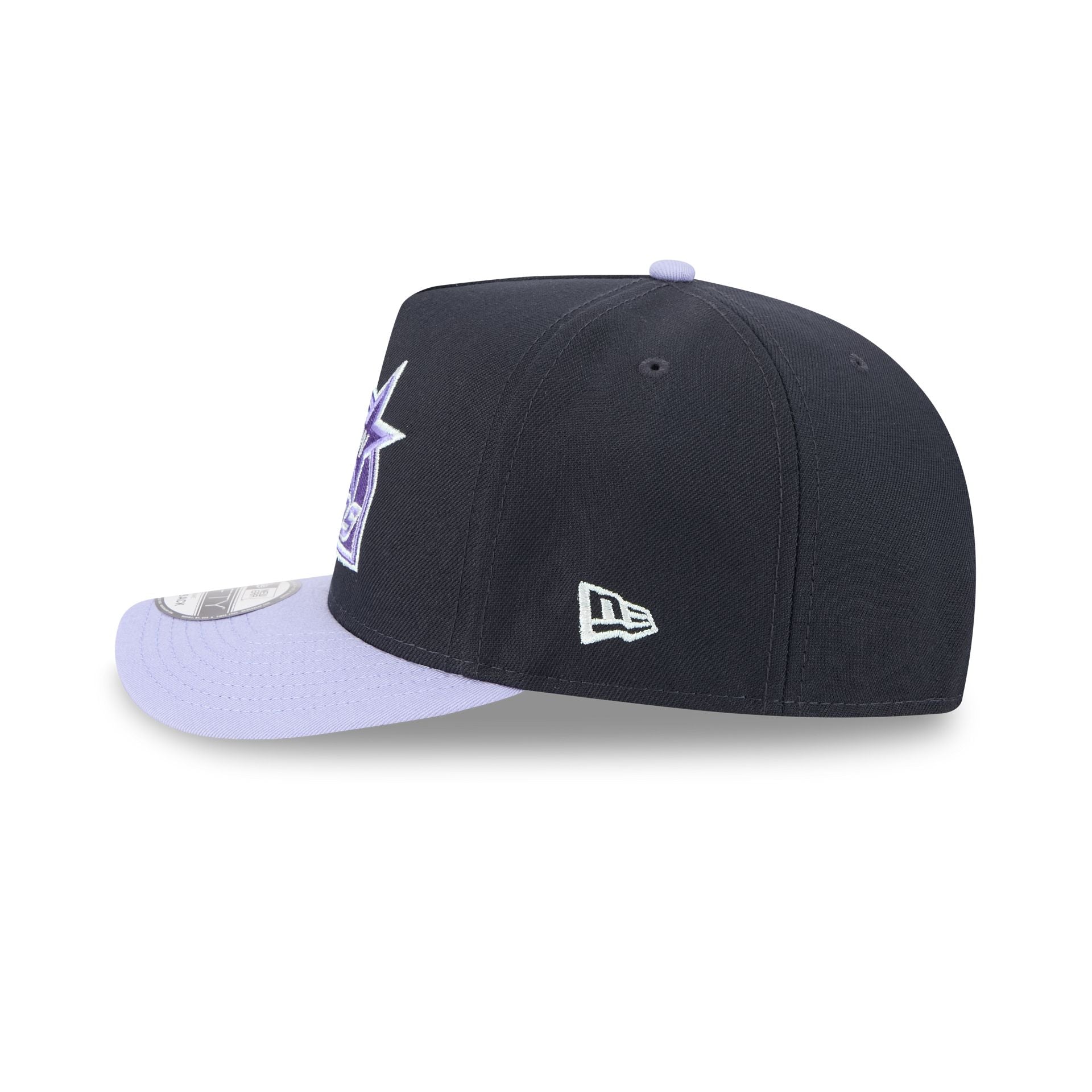 Houston Astros Navy Lavender 9FIFTY A-Frame Snapback Hat