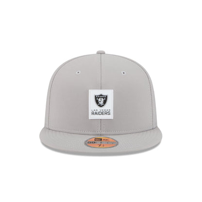Las Vegas Raiders 2025 Sideline Hot Weather Gray 59FIFTY Fitted Hat