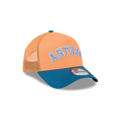 Houston Astros Orange Glaze 9FORTY A-Frame Trucker Hat