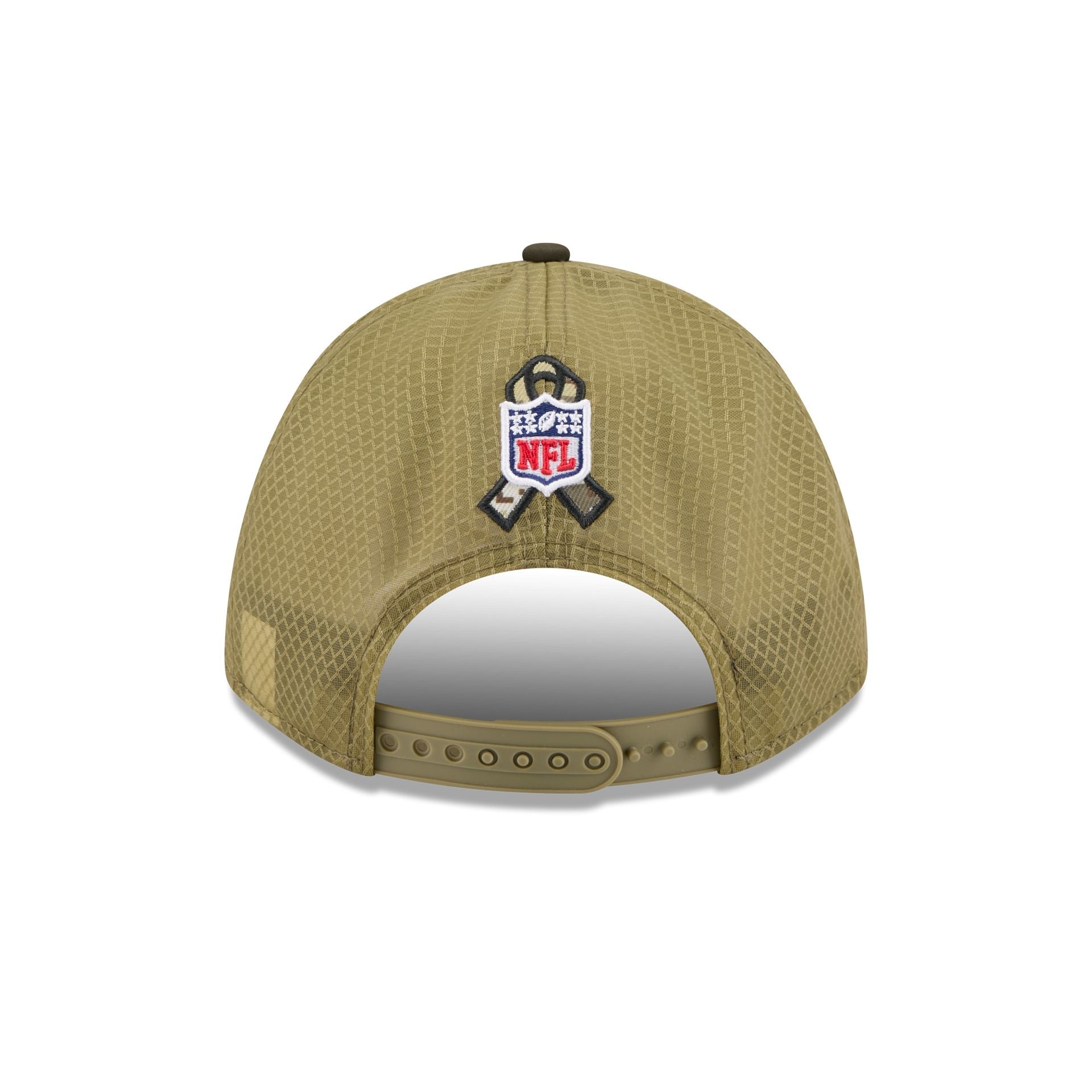 Las Vegas Raiders 2025 Salute to Service 9FORTY M-Crown A-Frame Trucker Hat
