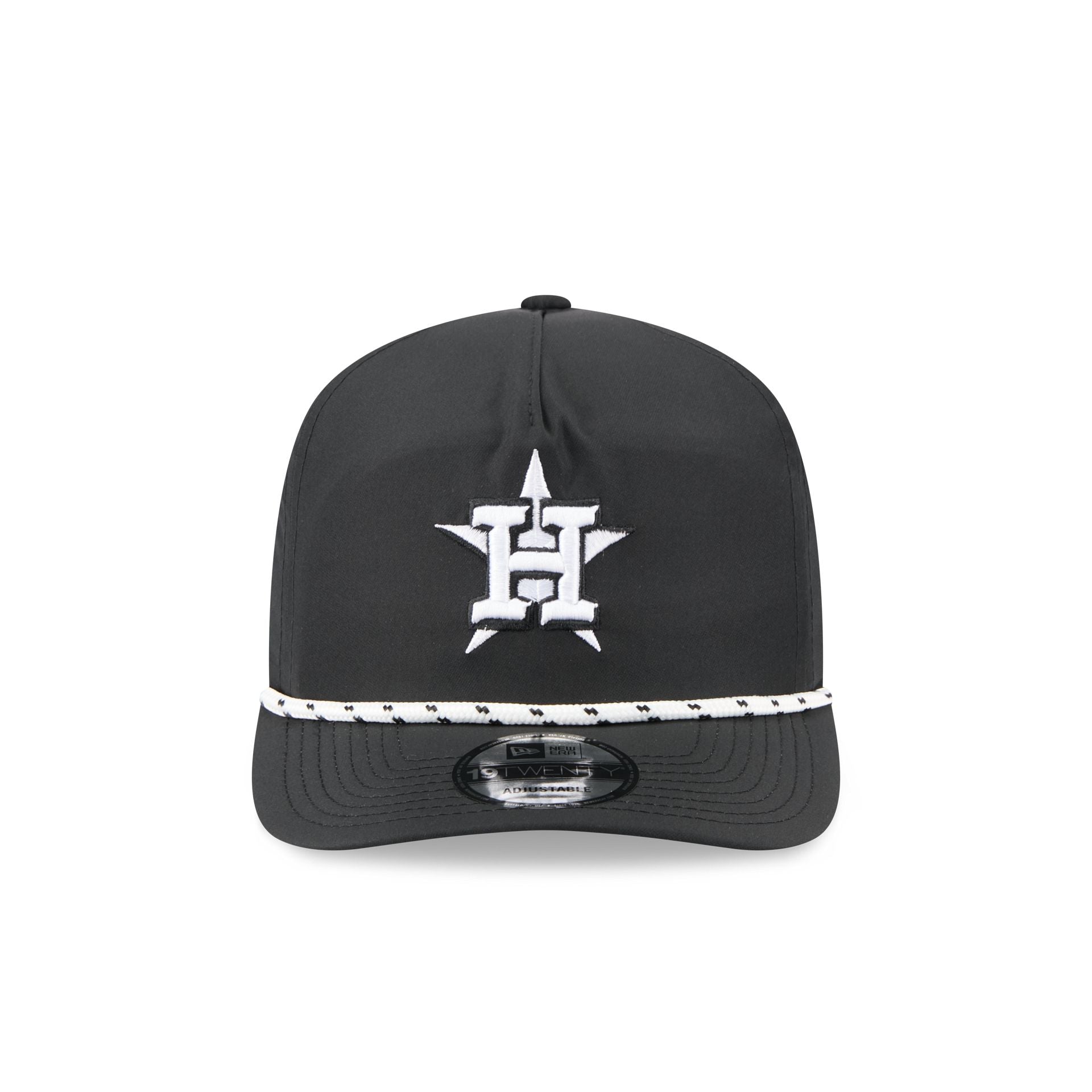 Houston Astros Black and White Rope 19TWENTY Snapback Hat