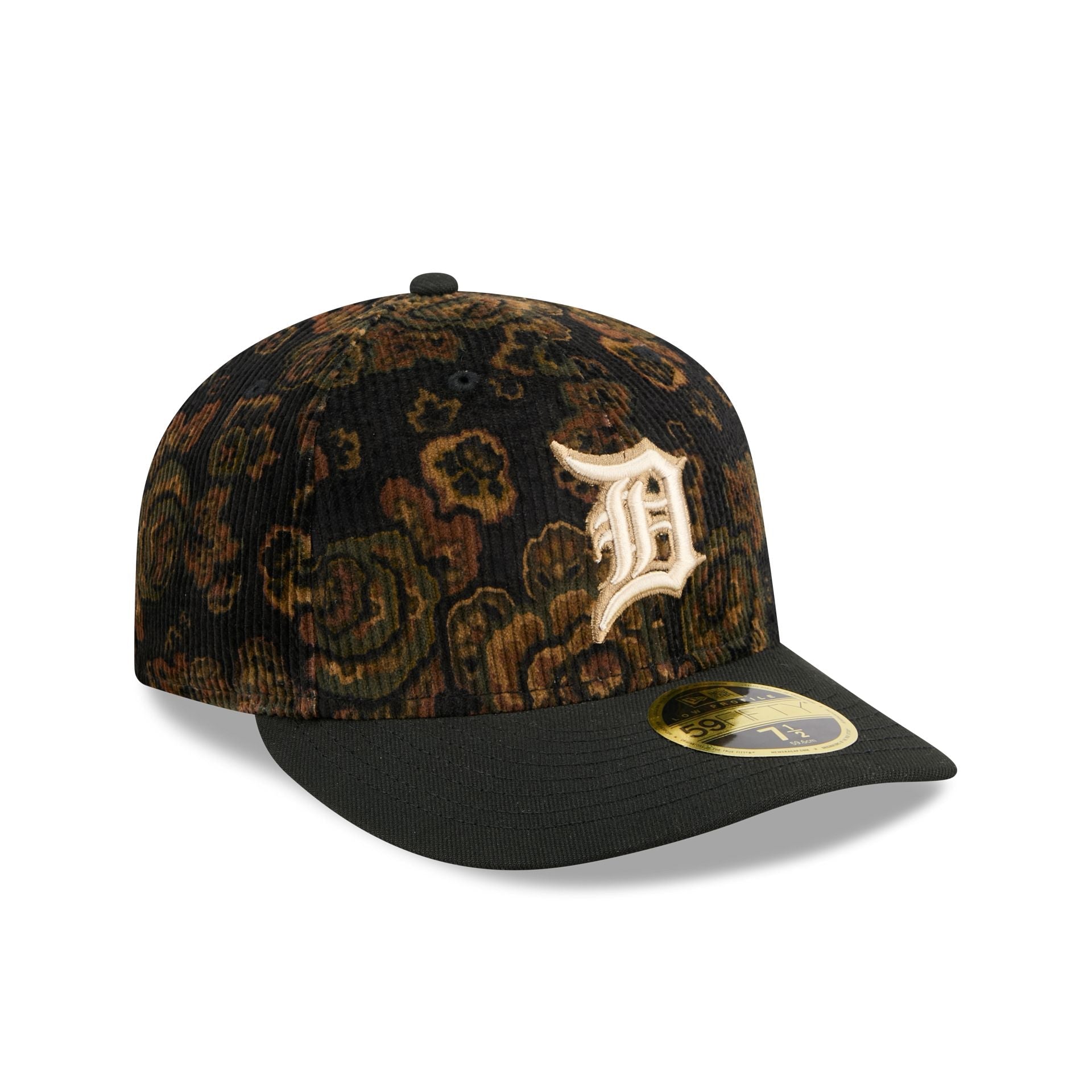 Detroit Tigers Three Looms Floral Cord Low Profile 59FIFTY Fitted Hat