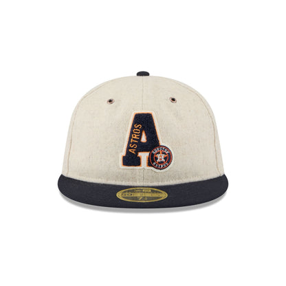 Houston Astros Wool Letterman Retro Crown 59FIFTY Fitted Hat