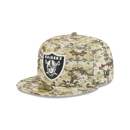 Las Vegas Raiders 2025 Salute to Service Fan Gear 59FIFTY Fitted Hat