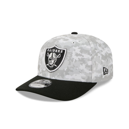 Las Vegas Raiders 2025 Salute to Service Fan Gear 9SEVENTY Stretch-Snap Hat