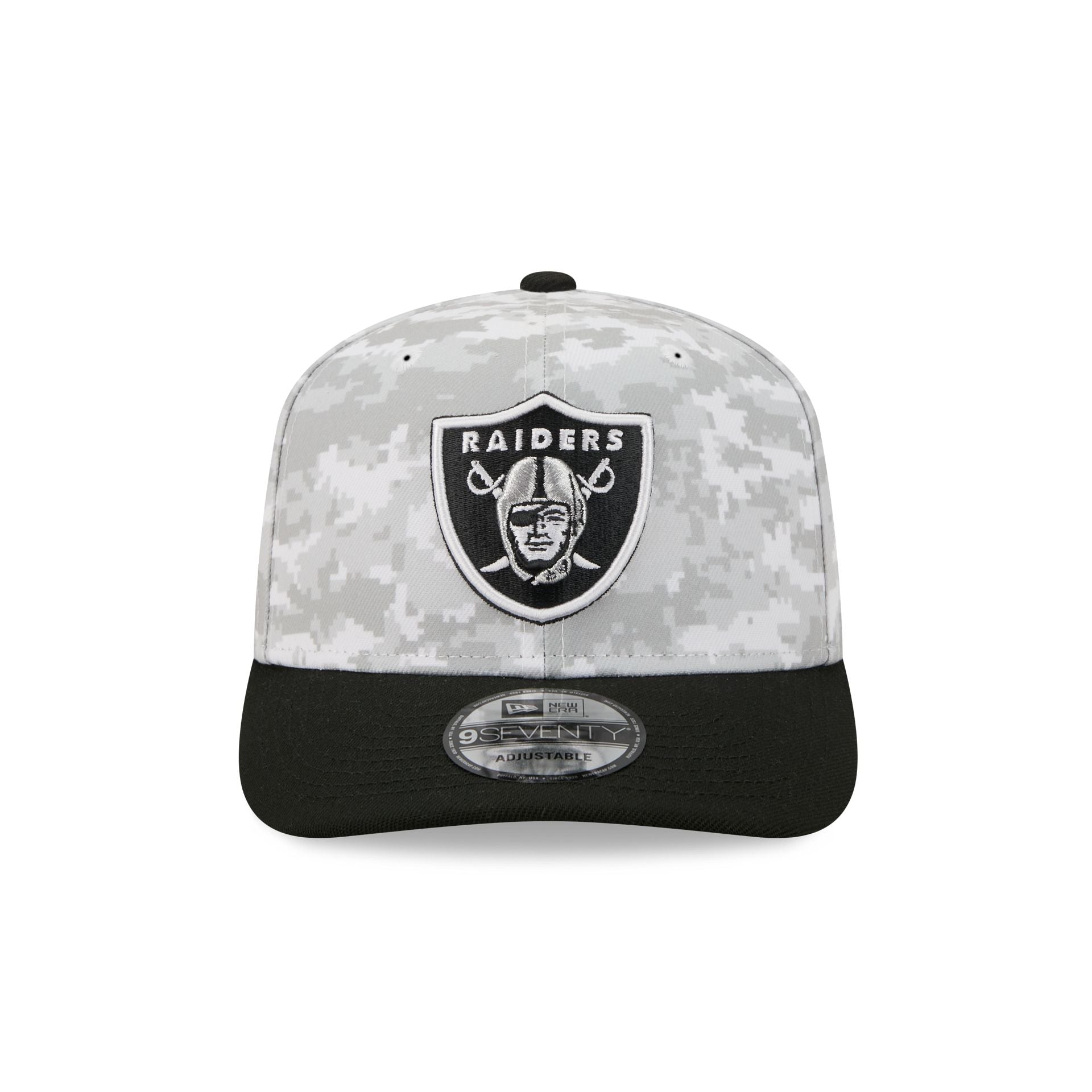 Las Vegas Raiders 2025 Salute to Service Fan Gear 9SEVENTY Stretch-Snap Hat