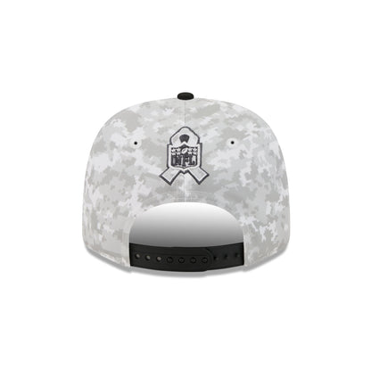 Las Vegas Raiders 2025 Salute to Service Fan Gear 9SEVENTY Stretch-Snap Hat