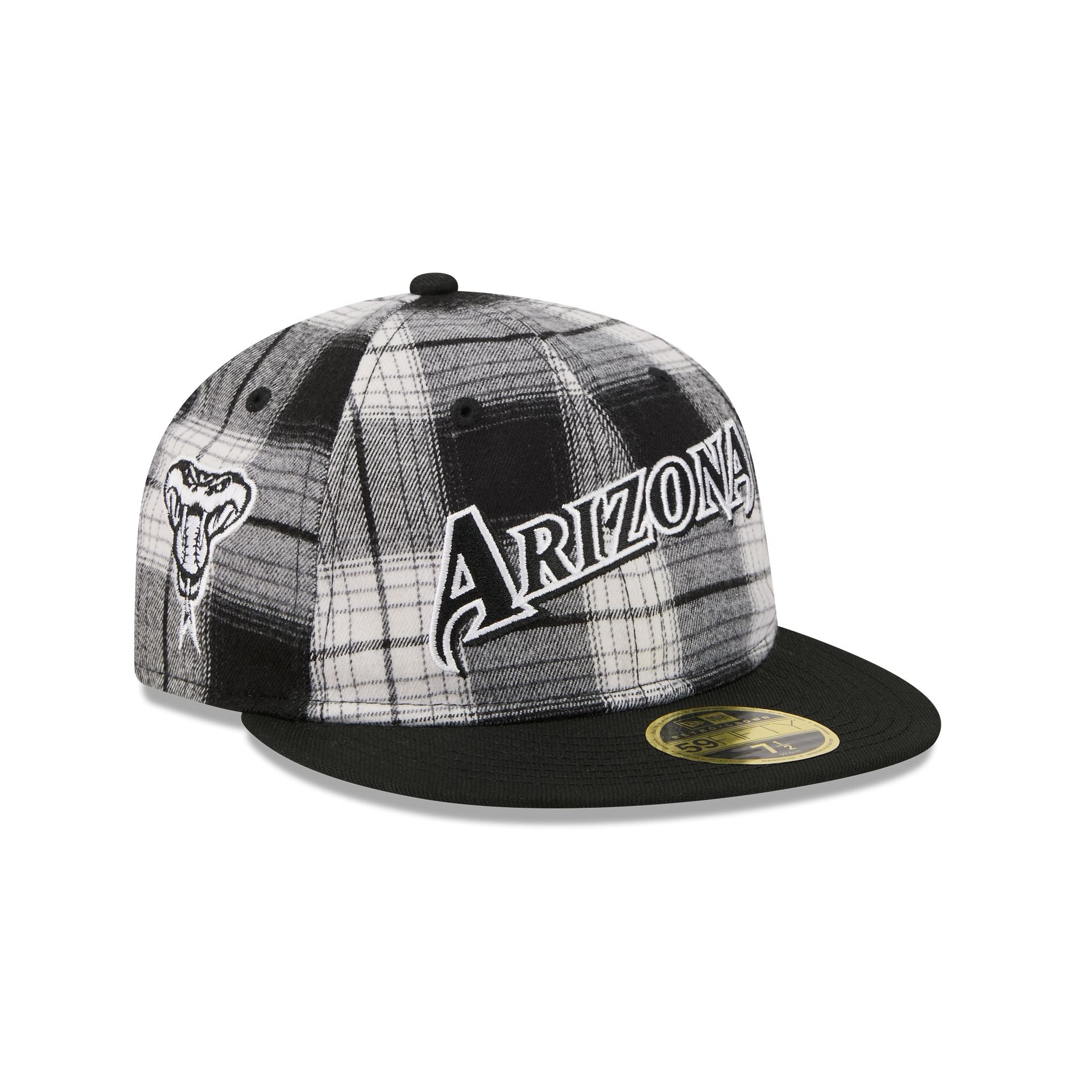 Arizona Diamondbacks Grunge Plaid Retro Crown 59FIFTY Fitted Hat