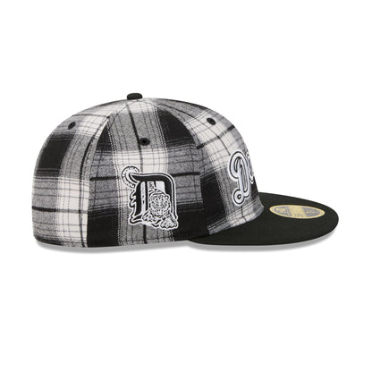 Detroit Tigers Grunge Plaid Retro Crown 59FIFTY Fitted Hat