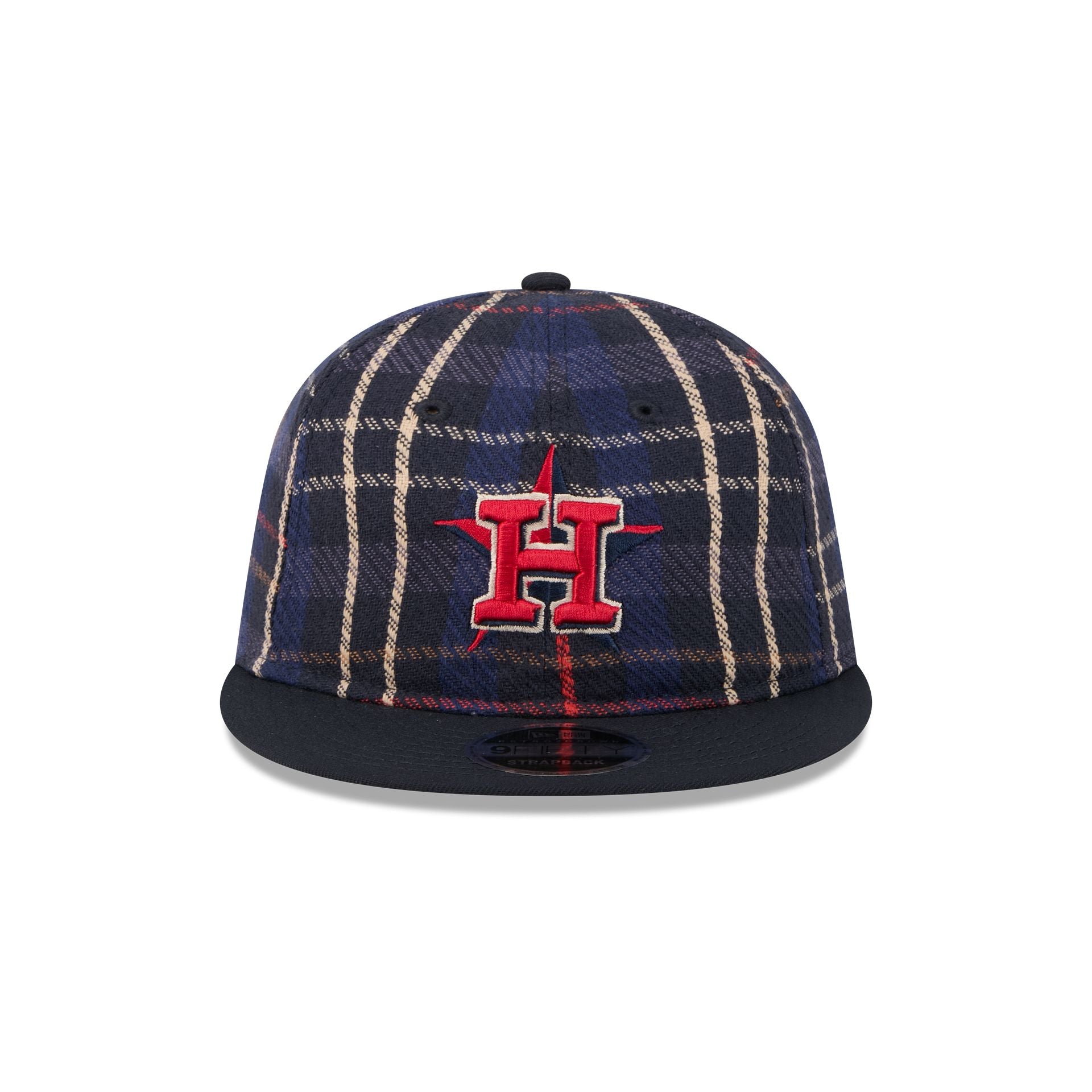 Houston Astros Grunge Plaid Retro Crown 9FIFTY Adjustable Hat