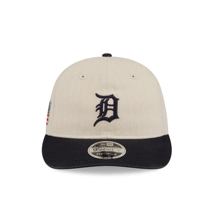 Detroit Tigers Three Looms Americana Herringbone Retro Crown 9FIFTY Adjustable Hat