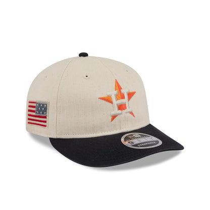 Houston Astros Three Looms Americana Herringbone Retro Crown 9FIFTY Adjustable Hat