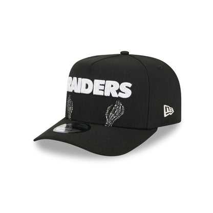 Las Vegas Raiders Skeletal Script 9FIFTY A-Frame Snapback Hat