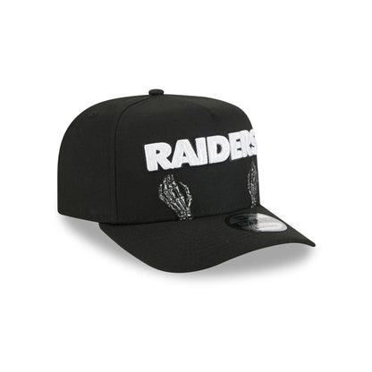 Las Vegas Raiders Skeletal Script 9FIFTY A-Frame Snapback Hat